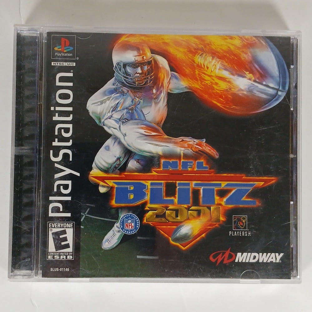 NFL Blitz 2001 PlayStation 1  Black Label PS1 Video Game SLUS-01146 Midway